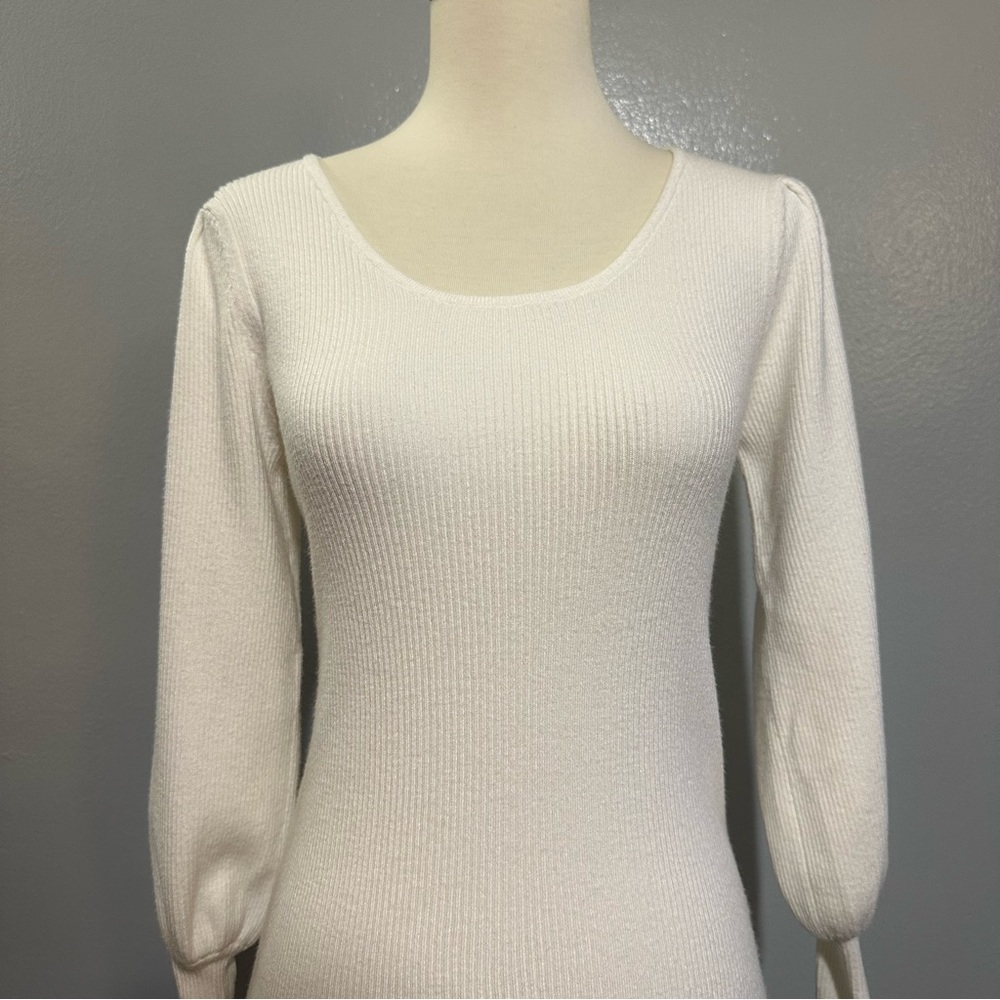 F&F Ribbed Balloon Sleeve Sweater - Picture 2 of 5